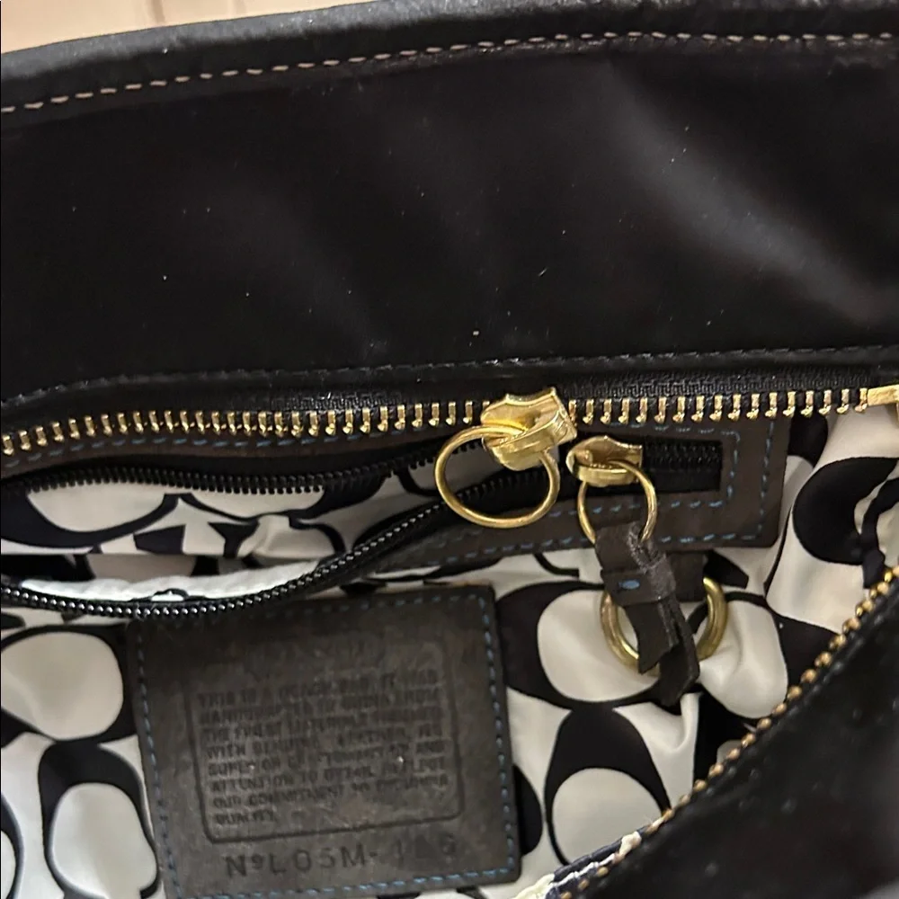 Coach Hampton Black Zip Nylon / Suede Mini Tote
11.5” wide x 8” high - Picture 13 of 16
